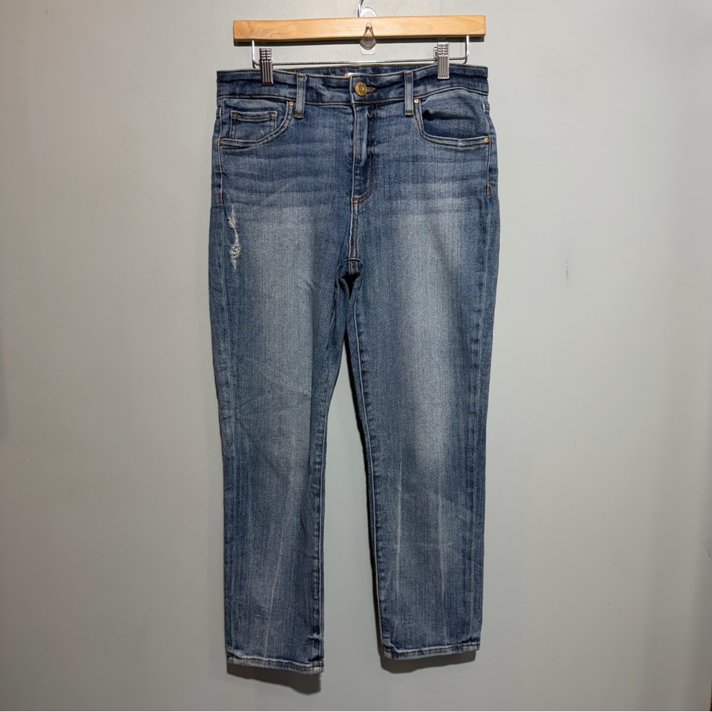 Kut from the Kloth Catherine High Rise Crop Straight Leg Jeans Size 6